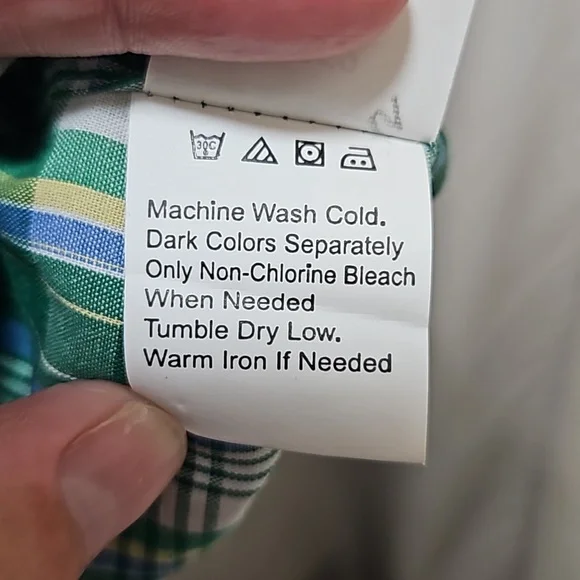 Chaps Men's Easy Care Button-Down Short Sleeve Plaid Shirt Size XXL - Picture 7 of 9